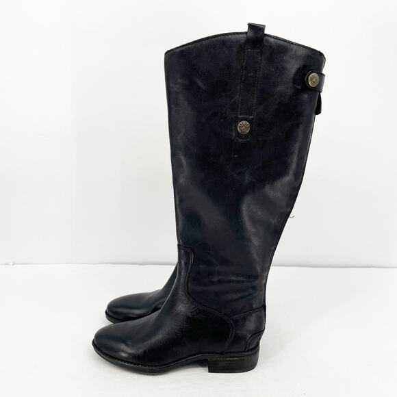 Sam Edelman Womens Penny Riding Boot US 4 EU 33.5 Wide Calf Black Leather NWOB - Picture 8 of 13